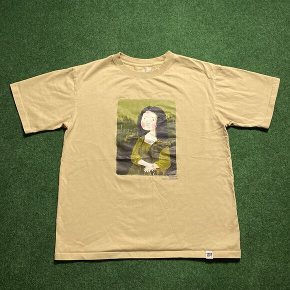 Youth Tired City x Ngoicanthulanh Embe Mona Lisa Portrait T-Shirt Beige XLarge - Picture 1 of 6